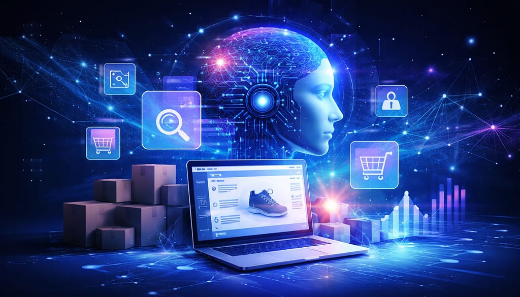 IA marketplace avec analyse de données et optimisation e-commerce