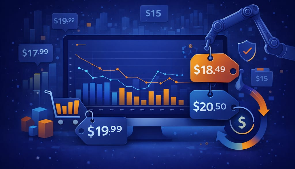 Outil repricing marketplace avec ajustement automatique des prix et graphique concurrentiel